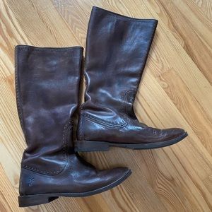 Frye brown studded boots size 7